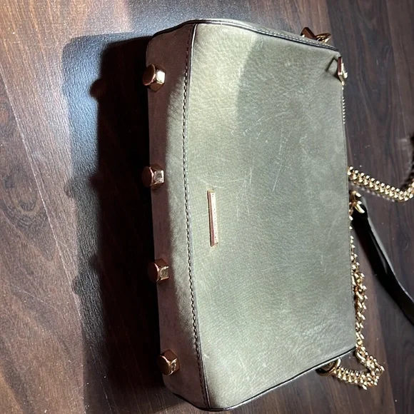 Rebecca Minkoff olive green suede purse - Picture 2 of 12